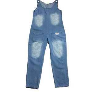 MISSLOOK Denim Button Shoulder Sleeveless Lagon Look Jumpsuit Size Small